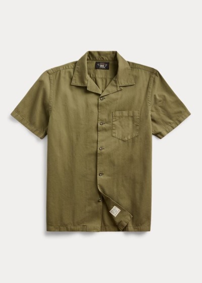 Men's Ralph Lauren Herringbone Twill Camp Shirts | 860792ANG